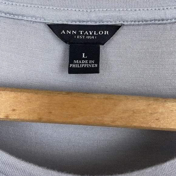 Ann Taylor | Sleeveless Top with Diagonal Rushing; Size L - Picture 6 of 10